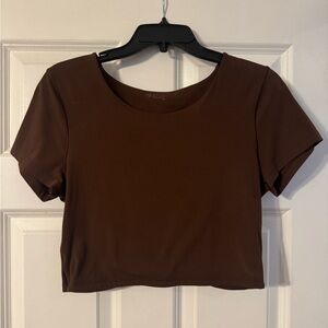 Aerie Brown open back Crop Top